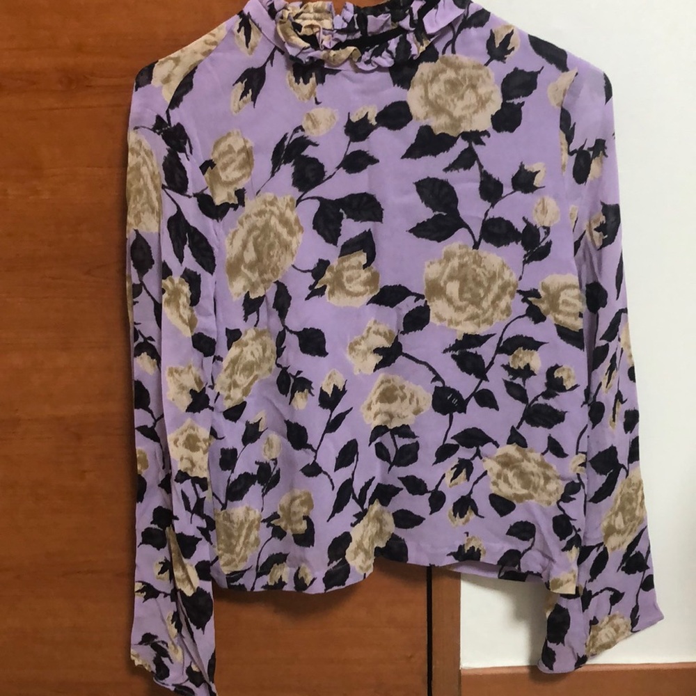 Ganni floral blouse